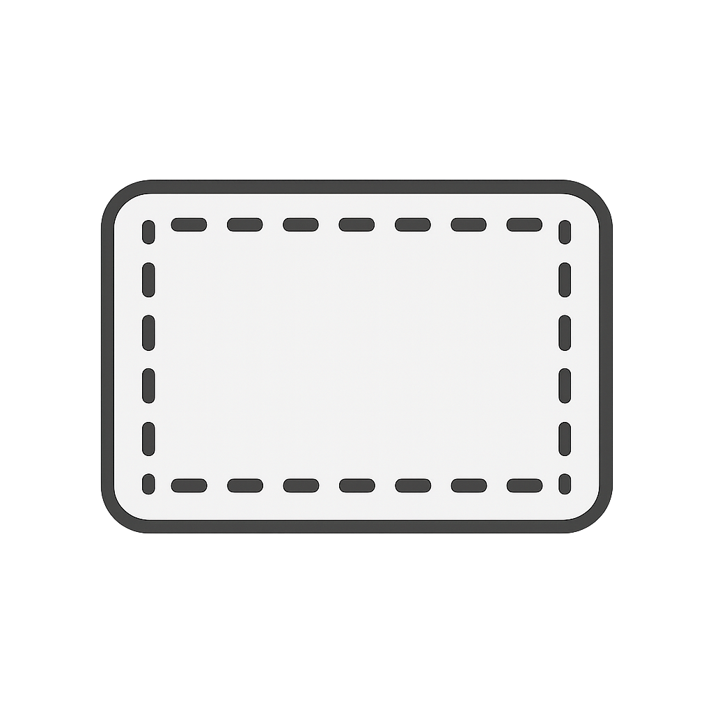 Icon the represents the high quality stitching of an azurepads desk pad and mousepad