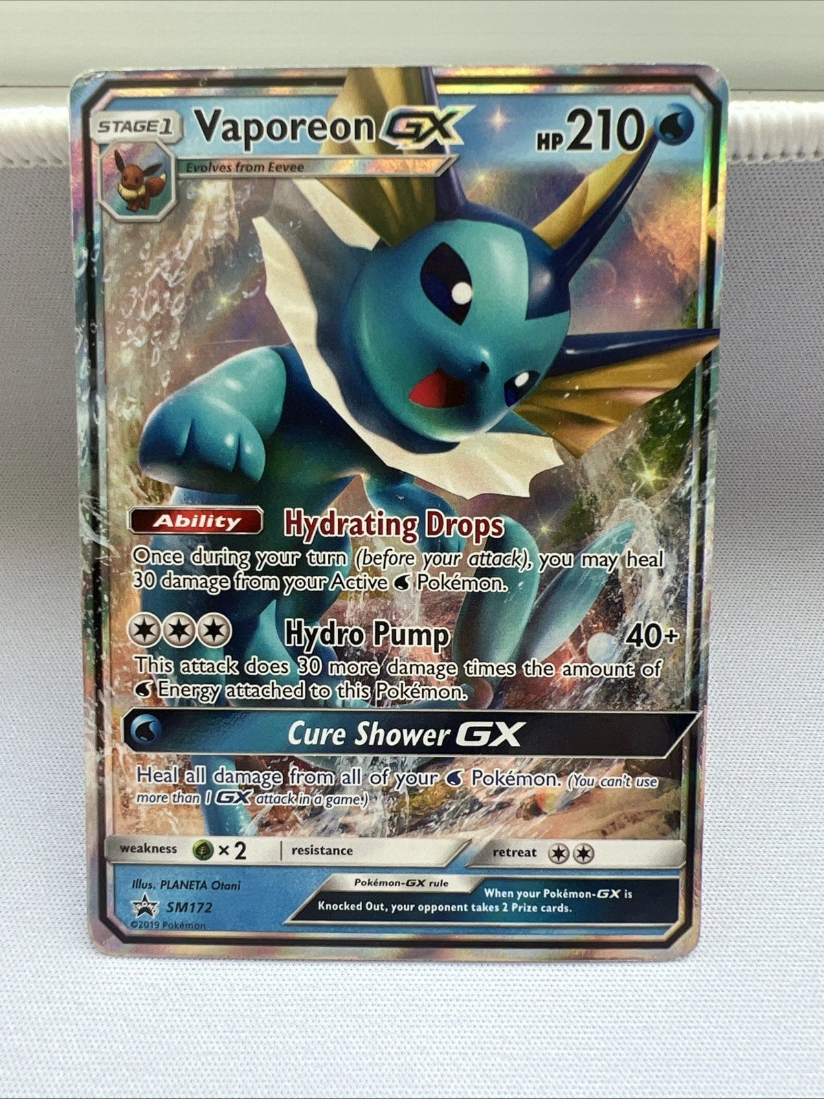 Vaporeon GX - SM172 - Pokemon Sun & Moon Promo Ultra Rare Card (MP)