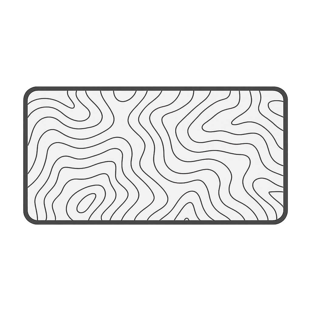 Icon the represents the high quality print  of an azurepads desk pad and mousepad