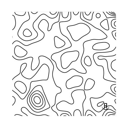 white topography glass mousepad